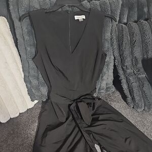 Calvin Klein Women's Black BeltedJumpsuit Nwot Size 4